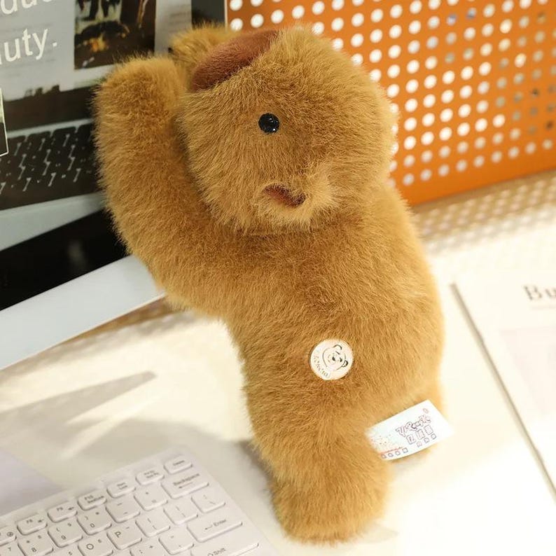 Capybara Plush Toy Long Arm Stuffed Animal, Soft Fluffy Capybara Plush Pillow, Cute Capybara Doll Gift for Kids, Boys & Girls