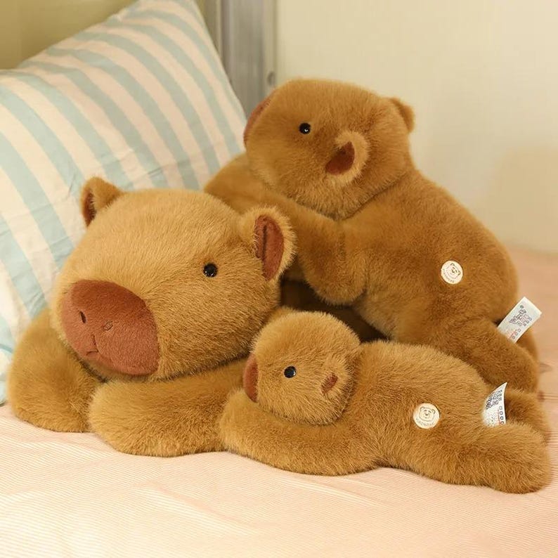 Capybara Plush Toy Long Arm Stuffed Animal, Soft Fluffy Capybara Plush Pillow, Cute Capybara Doll Gift for Kids, Boys & Girls
