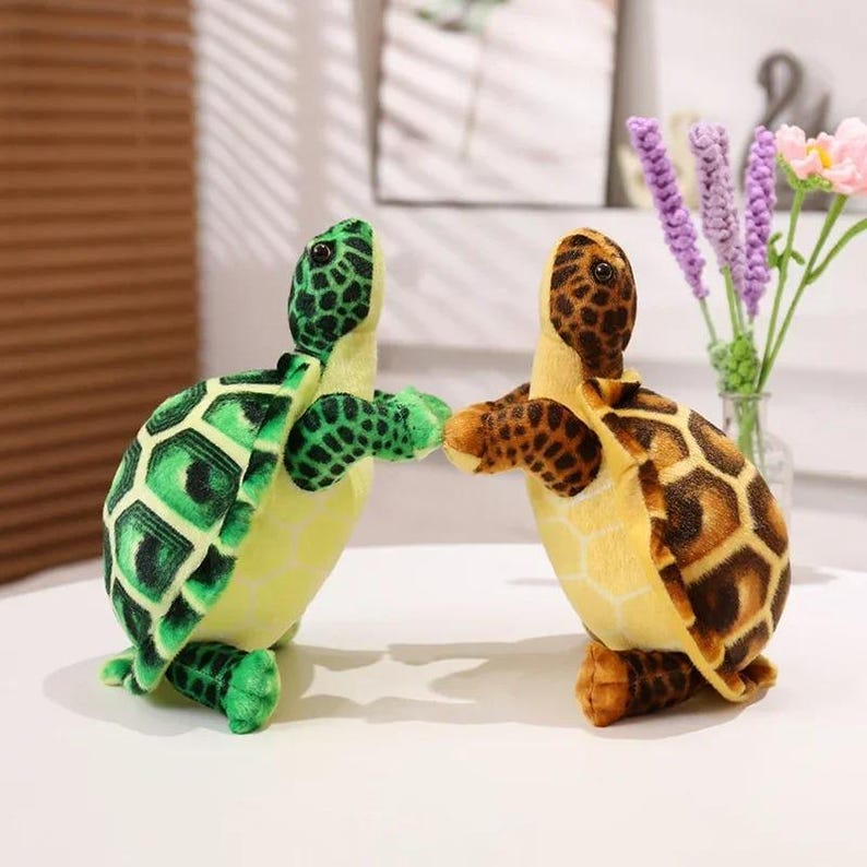 Cute Sea Turtle Plush Toy – Realistic Stuffed Tortoise Doll Gift for Kids
