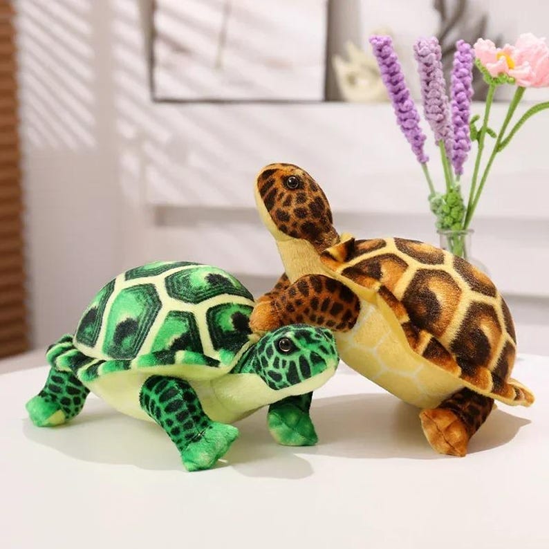 Cute Sea Turtle Plush Toy – Realistic Stuffed Tortoise Doll Gift for Kids