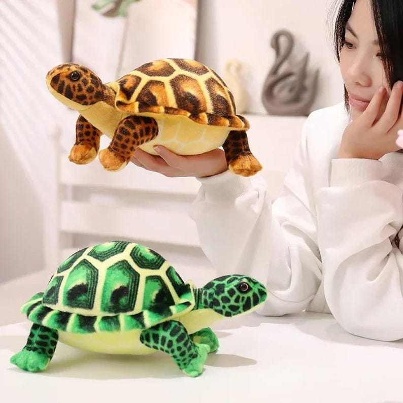 Cute Sea Turtle Plush Toy – Realistic Stuffed Tortoise Doll Gift for Kids