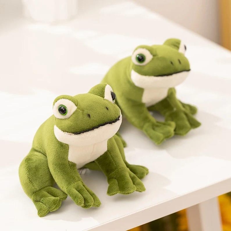18cm Realistic Frog Green Frog Plush Toy Stuffed Animal Gifts
