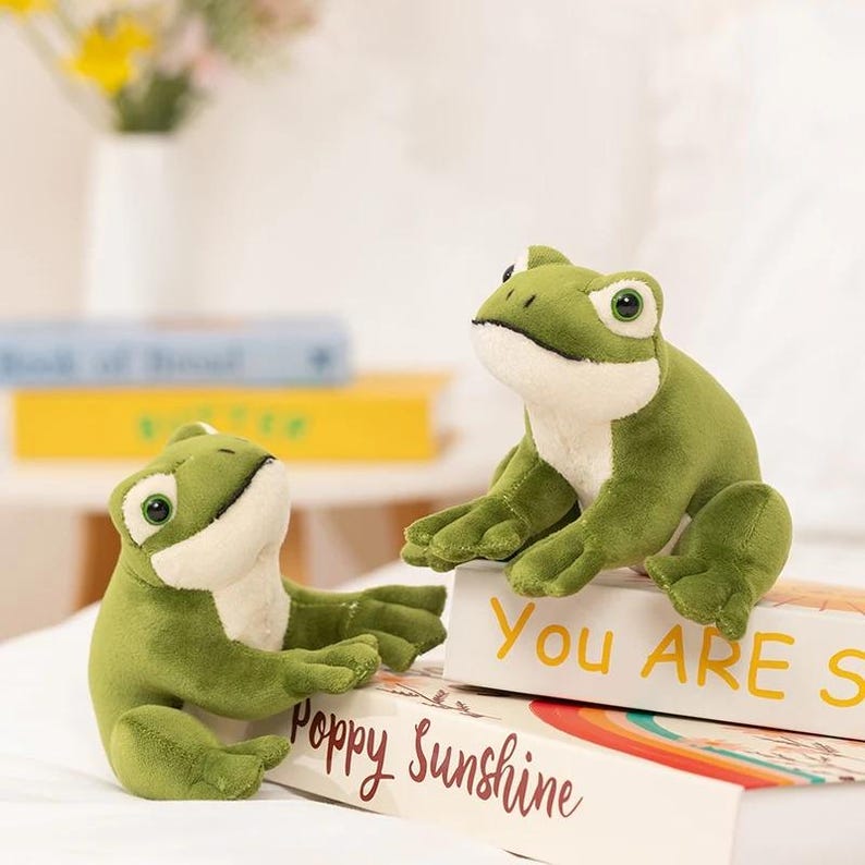 18cm Realistic Frog Green Frog Plush Toy Stuffed Animal Gifts