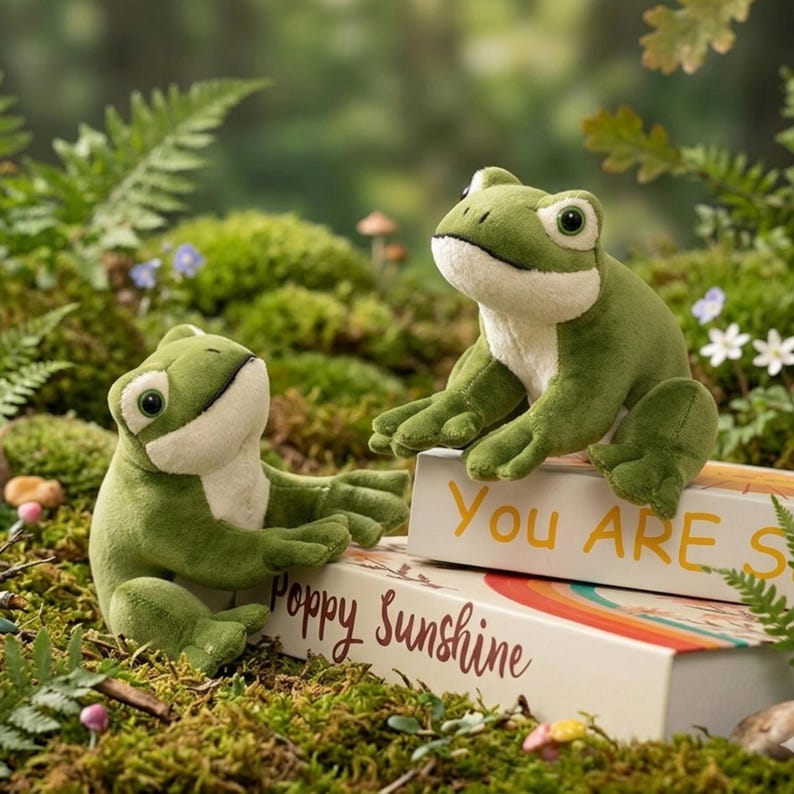 18cm Realistic Frog Green Frog Plush Toy Stuffed Animal Gifts