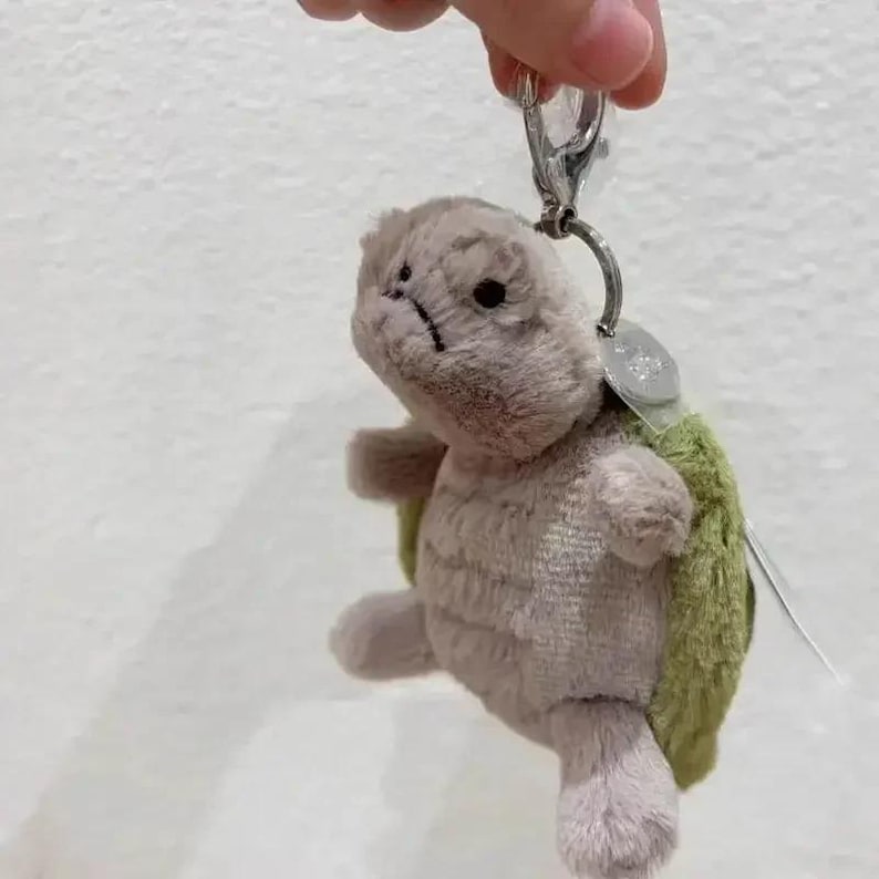 Cute Turtle Plush Keychain 15CM – Soft Stuffed Animal Bag Pendant, Kawaii Home Decor, Cat Dog Interactive Pet Toy, Holiday Gift