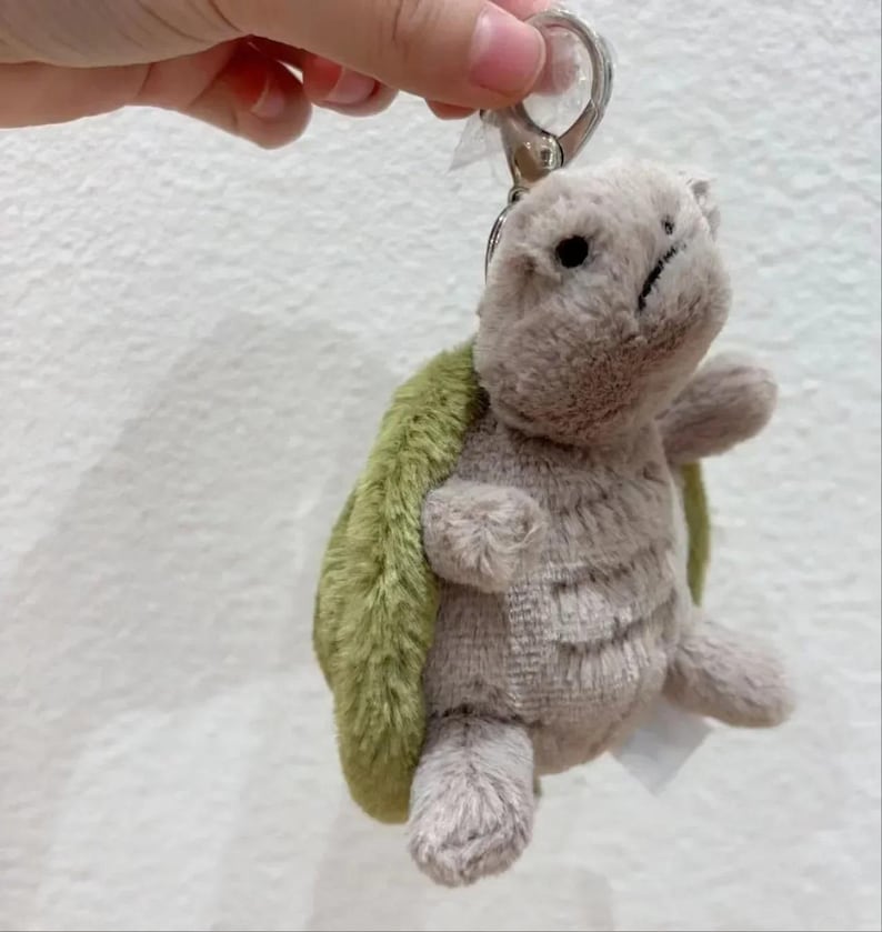 Cute Turtle Plush Keychain 15CM – Soft Stuffed Animal Bag Pendant, Kawaii Home Decor, Cat Dog Interactive Pet Toy, Holiday Gift
